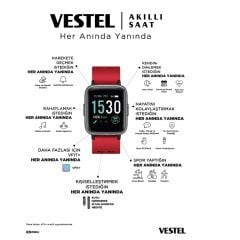 VESTEL AKILLI SAAT KIRMIZI
