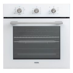 Vestel  Ankastre Eğik Beyaz Cam Ekonomik Set