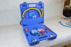 2 Valfli Manifold Gösterge Kiti 1.5m Hortumlu Çantalı R134 A R22 R404 A R410 A Gaz