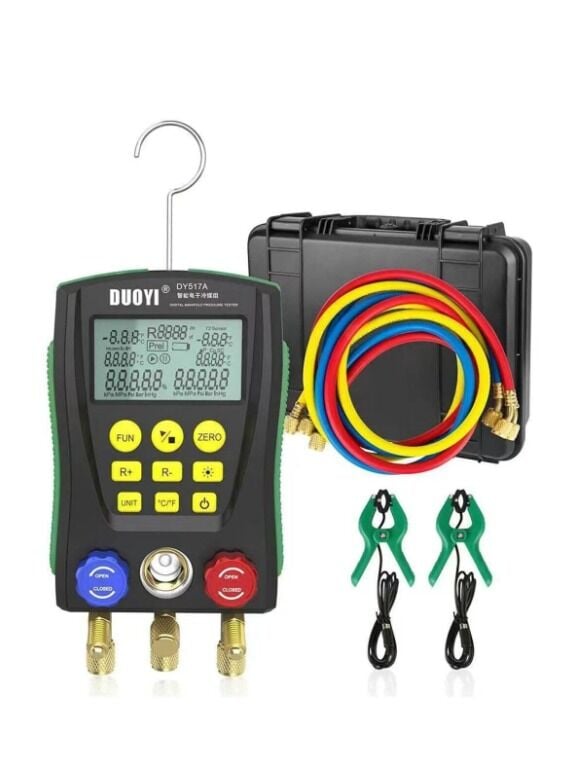 Dy517a DUOYI Dijital Manifold Test Cihazı Soğutma Analizörü Set Dijital Ölçüm Cihazları